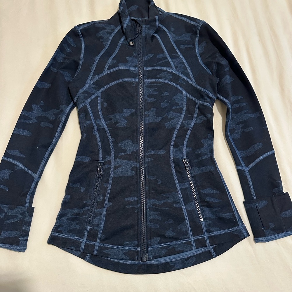 Lululemon Athletica Navy Camo Print Define Jacket